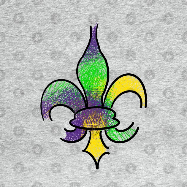 Mardi Gras Fleur De Lis by Stephanie Kennedy 